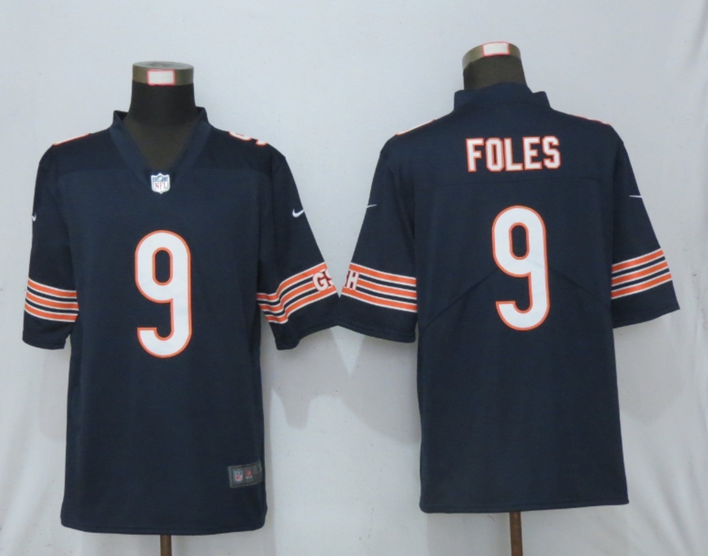 Men Chicago Bears #9 Foles Blue 2020 Vapor Untouchable Limited Player NFL Jersey